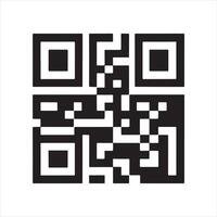 Qr code icon Thin line silhouette on white background vector
