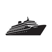 Cruise Ship silhouette on white background vector