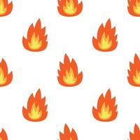 Fire effect seamless pattern. vector