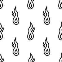 Cartoon doodle of blaze effect element seamless pattern. vector