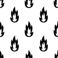Cartoon silhouette flame effect seamless pattern. vector
