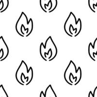 Cartoon doodle of Fire burst effect element seamless pattern. vector