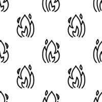 Cartoon doodle of Mini fire effect element seamless pattern. vector