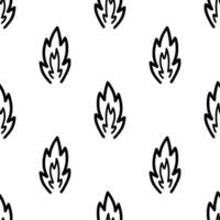 Cartoon doodle of Fire effect element seamless pattern. vector