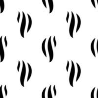 Cartoon silhouette flame effect seamless pattern. vector