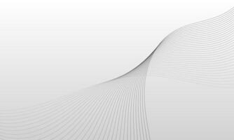 minimal white wave abstract background vector