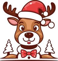Festive Reindeer Dreams vector