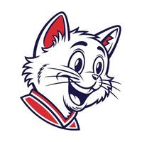 The mascot of the new york yankees is a cat vector