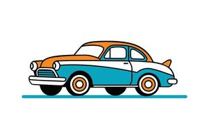 Clean and detailed bold art of a vintage sedan, ideal for retro car enthusiasts and designs vector