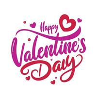 Happy Valentines Day Modern Typography art Design vector