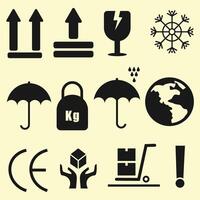 Shipping and Handling Symbols Collection vector