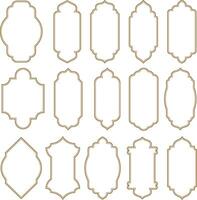 set vintage frame template vector