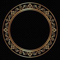 Vintage label design with monograms and circle frames vector