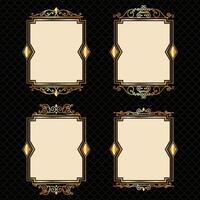 Vintage with monograms vector