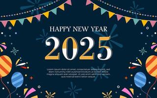 2025 new year background vector