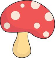 Mushroom easter in cartoon shape. vector
