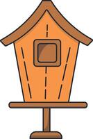 Chiken house icon for easter day vector
