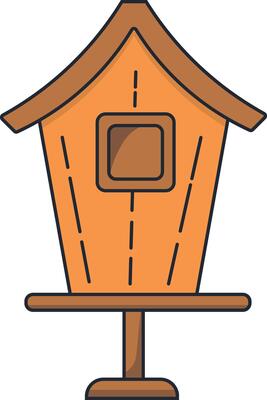 Chiken house icon for easter day