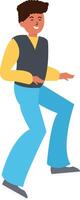 Boy Dancing Character Isolated on White Background vector
