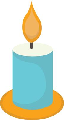 Candle nowruz with cartoon design style
