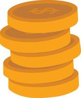 Stack coins nowruz in simple design vector