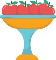 Red apple icon for easter celebration vector