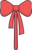 Ribbon easter icon in cartoon shape. vector
