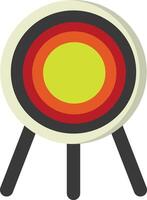 A target with a red, yellow and orange circle vector