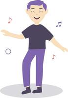 Man Dancing Cartoon Illustration vector