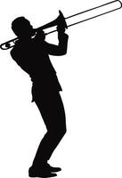 Trumpet Player Silhouette vector