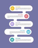 Vertical infographic 5 steps to success. Business presentation, Banner, Poster and Timeline. vector