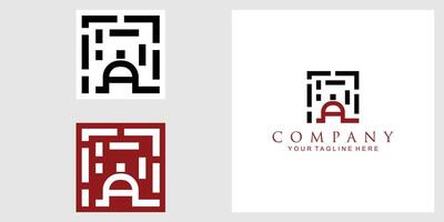 Letter barcode logo design with modern style premium vector