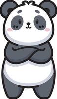Panda pose illustration design art vector