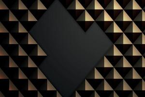 Geometric Gold and Black Pyramid Pattern Background vector