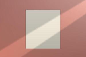 Minimalist White Blank Poster on Warm Background with Light Rays vector
