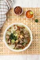 Top View Soto Bandung, West Java Clear Soup photo