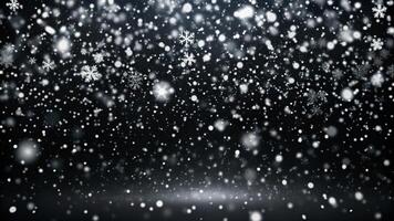 Sparkling winter snowfall background for holiday designs and seasonal projects photo