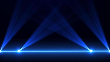 Empty stage or podium studio stage template for product showcase, illuminated by volume spotlights. video