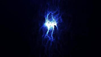 Abstract glowing wave of particles and dots moving on dark background, big data visualization, futuristic and digital background, 3D, 4K video