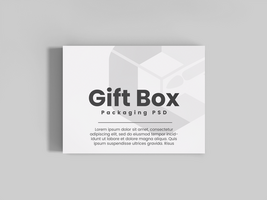 3D Rectangle Product Gift box mock up cangeable color and background or Open Flat box template Mockup psd