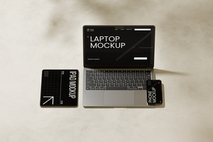 Multi Device Mockup view from above psd