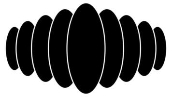 Symbol of leadership, queue for the leader, composition of ovals vector