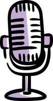 Podcast microphone icon isolated vector
