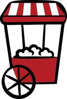 Popcorn machine icon isolated vector