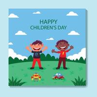 Happy Children's day background template vector