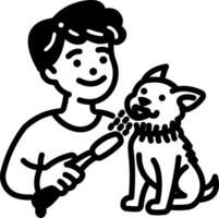 Pet bathing icon designed in doodle style vector