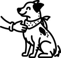 Pet owner icon in doodle style vector