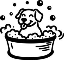 Pet bathing icon designed in doodle style vector