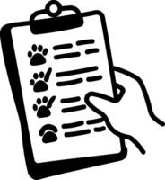 Pet form icon in hand drawn style vector