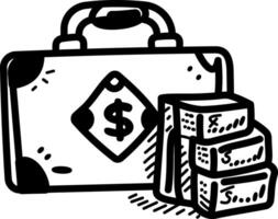 Business icon in hand drawn style vector